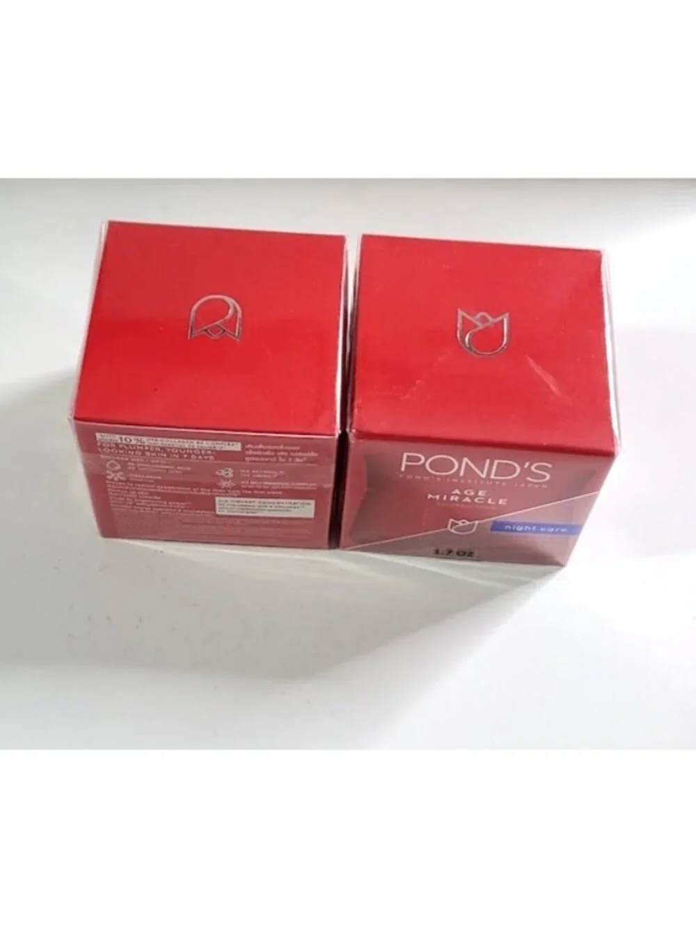 Lot of 2 Pond’s Age Miracle Youthful Glow Night Cream  1.7 oz Collagen SEALED